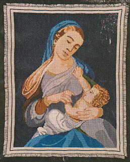 Madonna Embroidery pattern or garment for wandlap